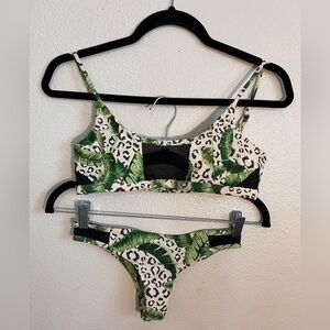 Issa de’ Mar Palm + Cheetah Print Bikini Set – Size S